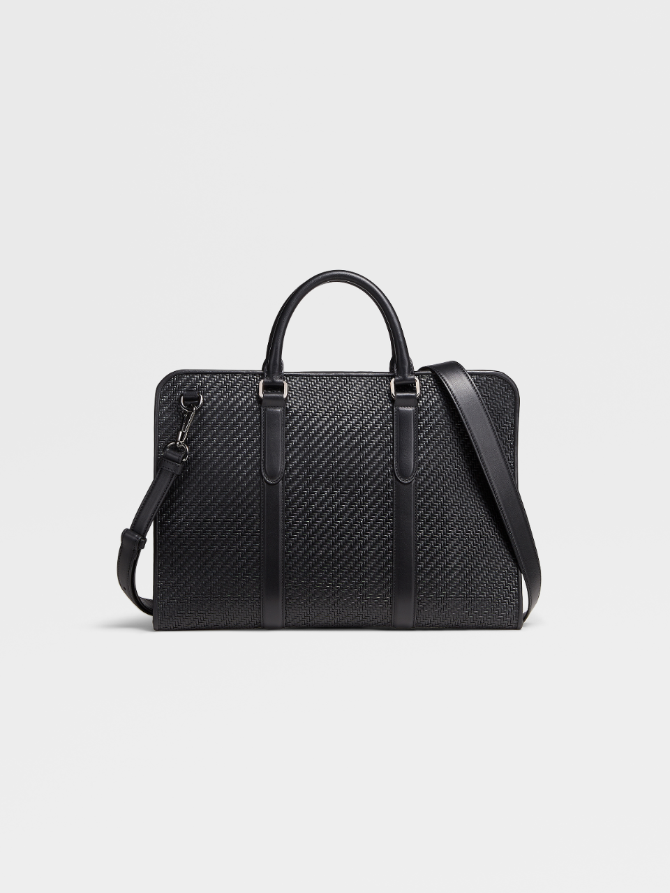 Black PELLETESSUTA™ Full Zip Business Bag